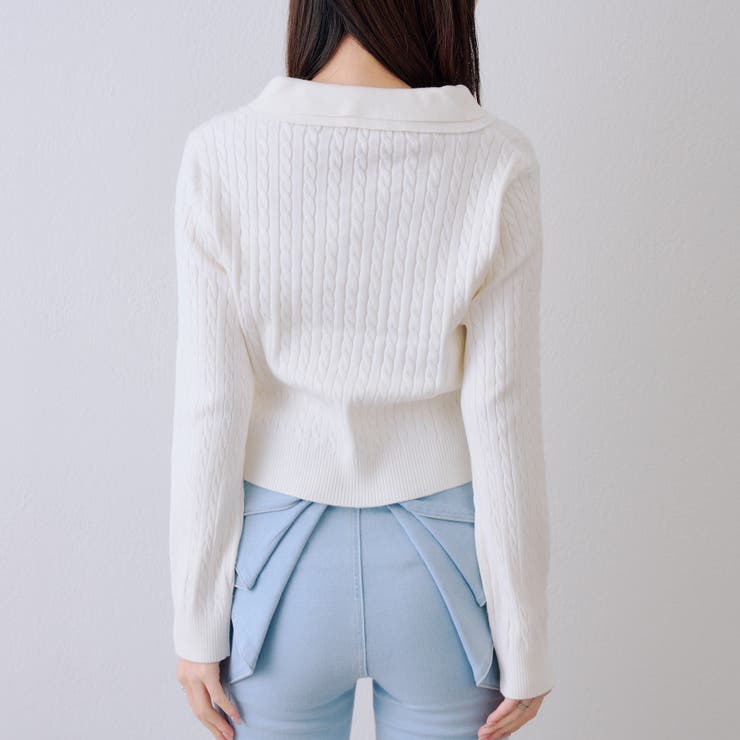 くま刺繍ケーブルポロ | NICE CLAUP / OLIVE des OLIVE　OUTLET | 詳細画像34 