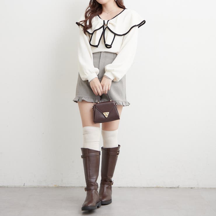 配色リボントップス | RMAF　NICE CLAUP / OLIVE des OLIVE | 詳細画像7 