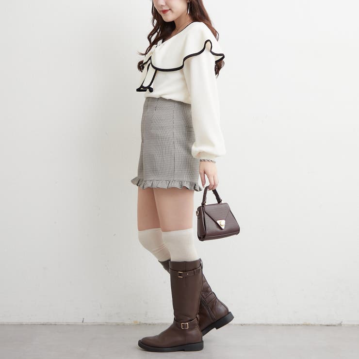 配色リボントップス | RMAF　NICE CLAUP / OLIVE des OLIVE | 詳細画像8 