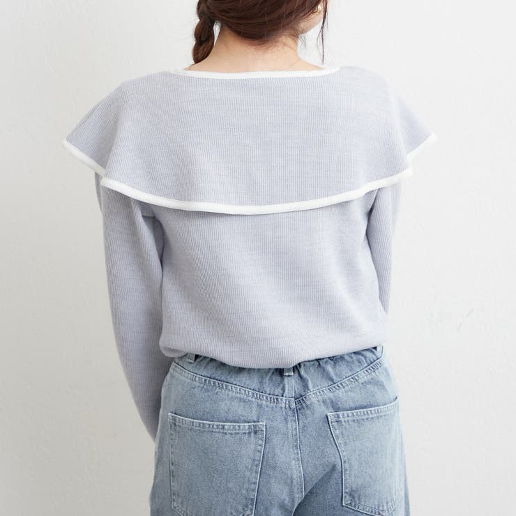 配色リボントップス | RMAF　NICE CLAUP / OLIVE des OLIVE | 詳細画像13 