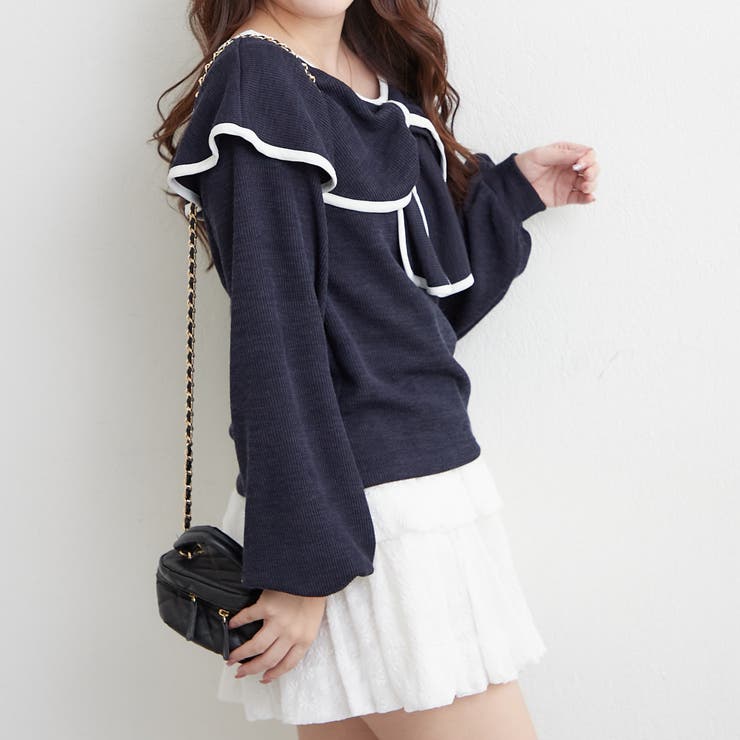 配色リボントップス | RMAF　NICE CLAUP / OLIVE des OLIVE | 詳細画像20 