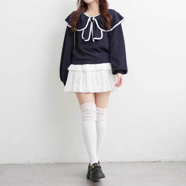 配色リボントップス | RMAF　NICE CLAUP / OLIVE des OLIVE | 詳細画像21 