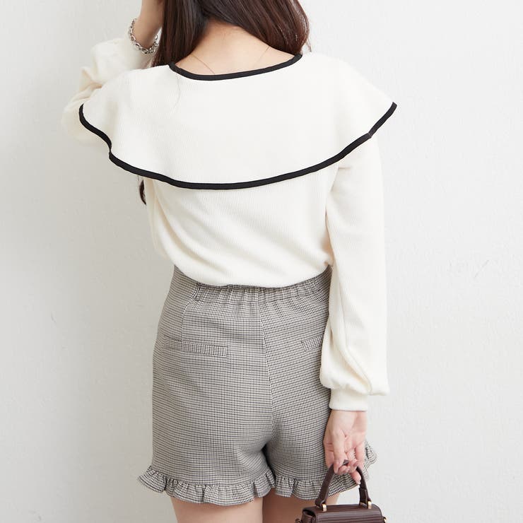 配色リボントップス | RMAF　NICE CLAUP / OLIVE des OLIVE | 詳細画像4 