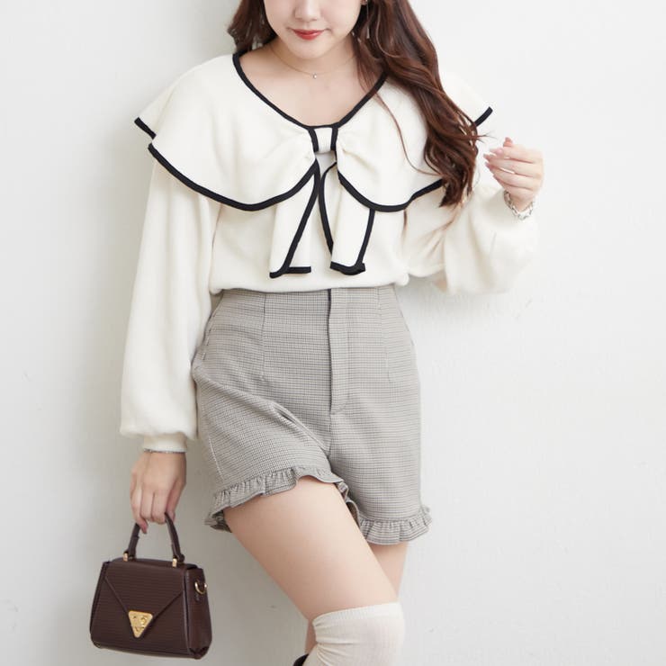 配色リボントップス | RMAF　NICE CLAUP / OLIVE des OLIVE | 詳細画像5 