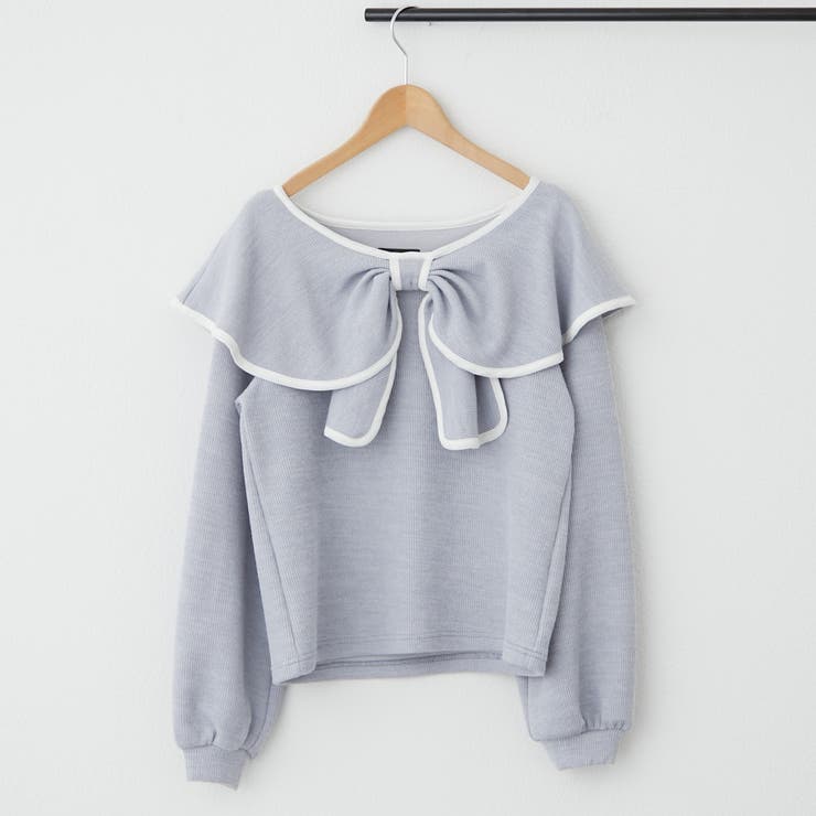 配色リボントップス | RMAF　NICE CLAUP / OLIVE des OLIVE | 詳細画像26 