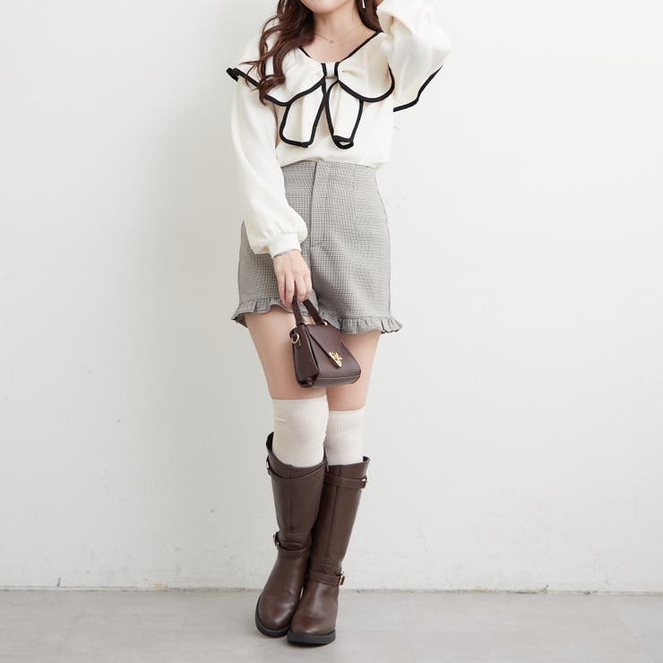 配色リボントップス | RMAF　NICE CLAUP / OLIVE des OLIVE | 詳細画像6 