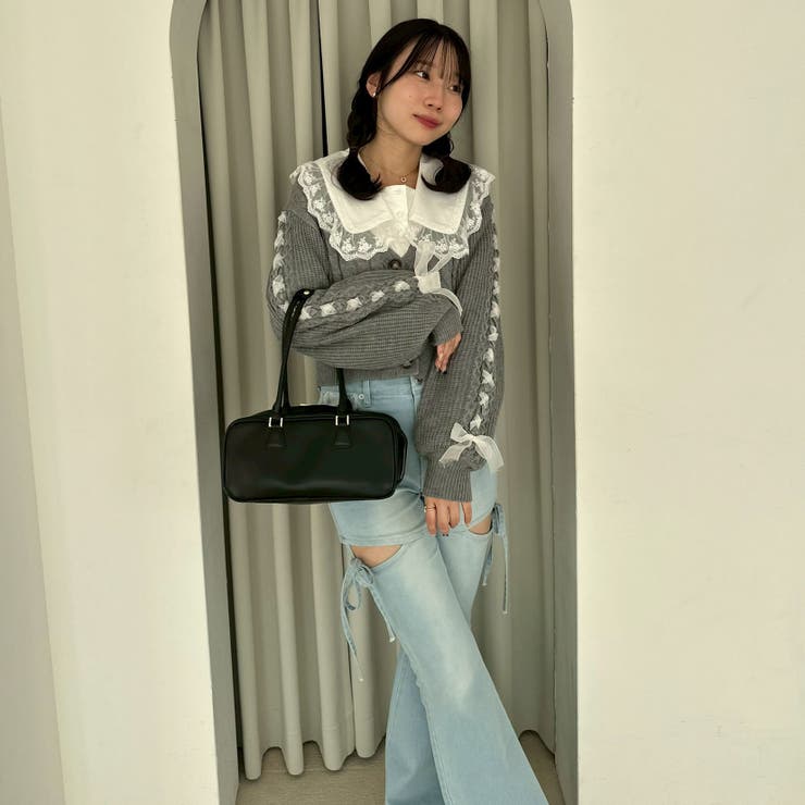 袖レースアップカーディガン | RMAF　NICE CLAUP / OLIVE des OLIVE | 詳細画像12 