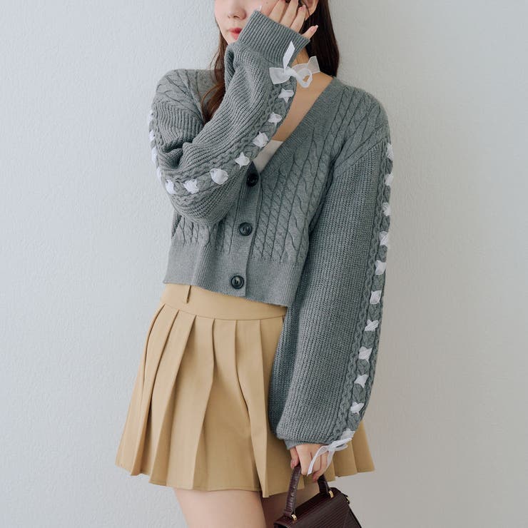 袖レースアップカーディガン | RMAF　NICE CLAUP / OLIVE des OLIVE | 詳細画像17 