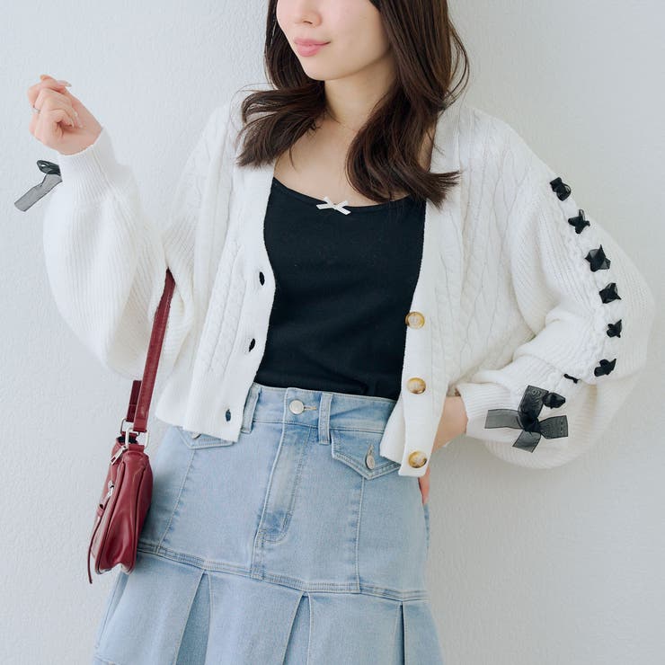 袖レースアップカーディガン | RMAF　NICE CLAUP / OLIVE des OLIVE | 詳細画像35 