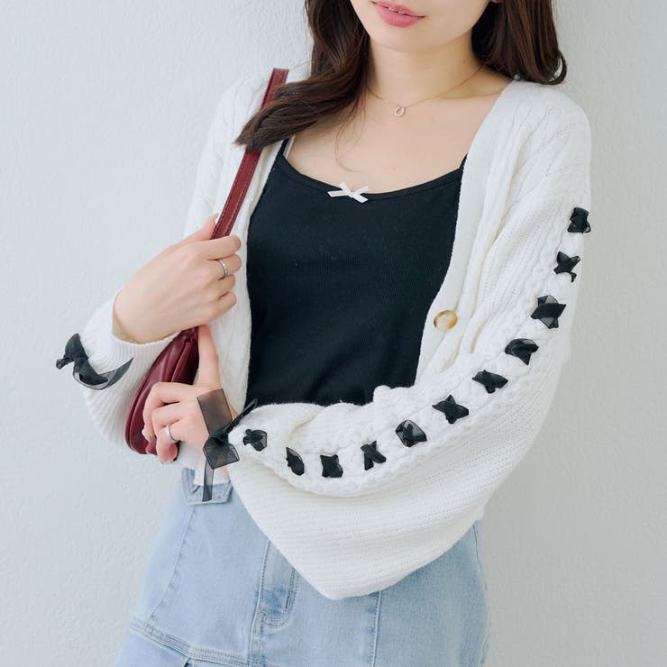 袖レースアップカーディガン | RMAF　NICE CLAUP / OLIVE des OLIVE | 詳細画像37 