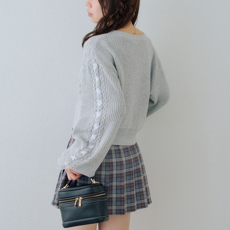 袖レースアップカーディガン | RMAF　NICE CLAUP / OLIVE des OLIVE | 詳細画像4 