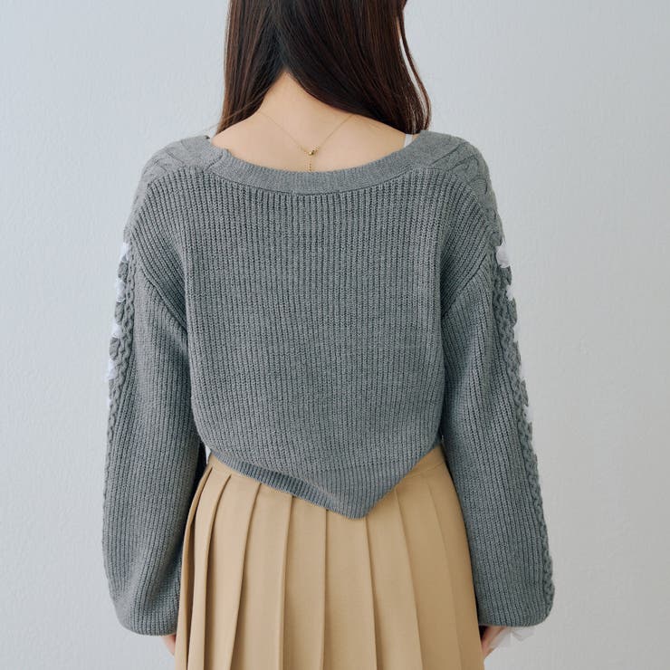 袖レースアップカーディガン | RMAF　NICE CLAUP / OLIVE des OLIVE | 詳細画像44 