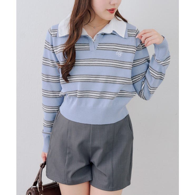 スキッパー布帛ポロニット | RMAF　NICE CLAUP / OLIVE des OLIVE | 詳細画像9 