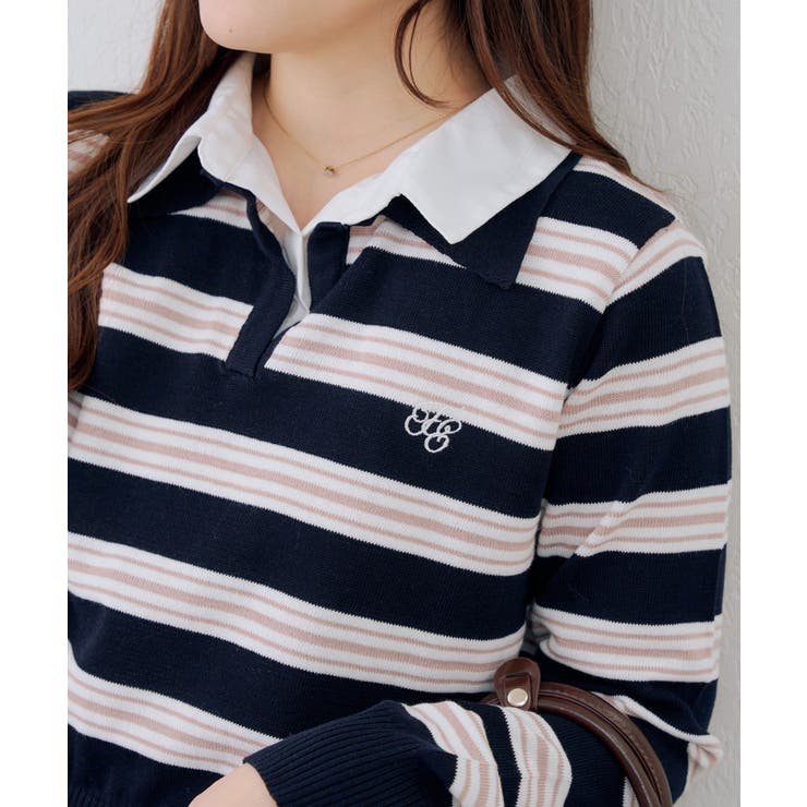 スキッパー布帛ポロニット | RMAF　NICE CLAUP / OLIVE des OLIVE | 詳細画像16 