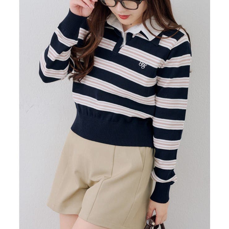 スキッパー布帛ポロニット | RMAF　NICE CLAUP / OLIVE des OLIVE | 詳細画像17 