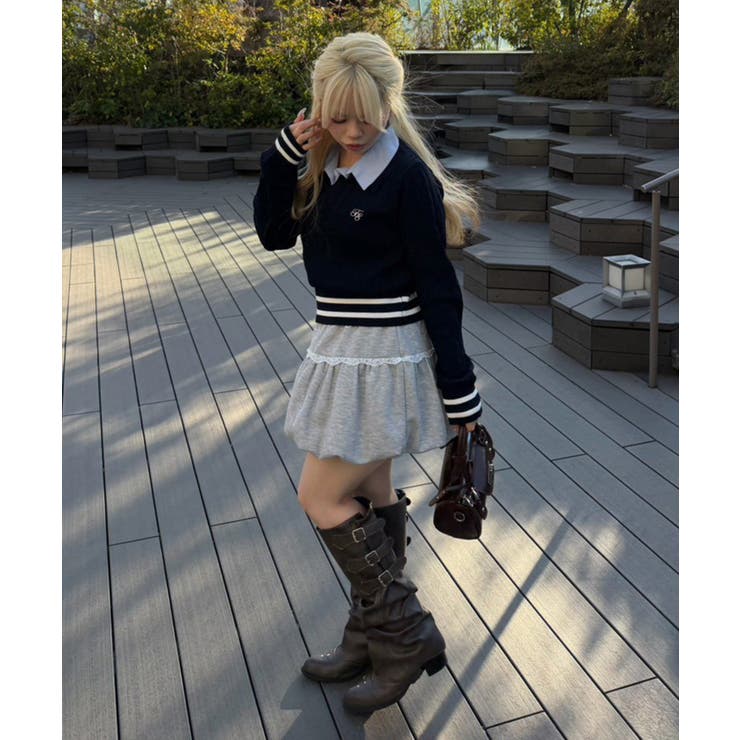 スキッパー布帛ポロニット | RMAF　NICE CLAUP / OLIVE des OLIVE | 詳細画像33 