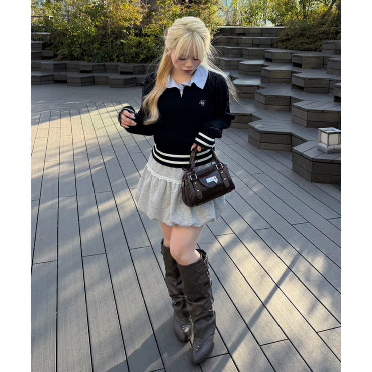 スキッパー布帛ポロニット | RMAF　NICE CLAUP / OLIVE des OLIVE | 詳細画像34 