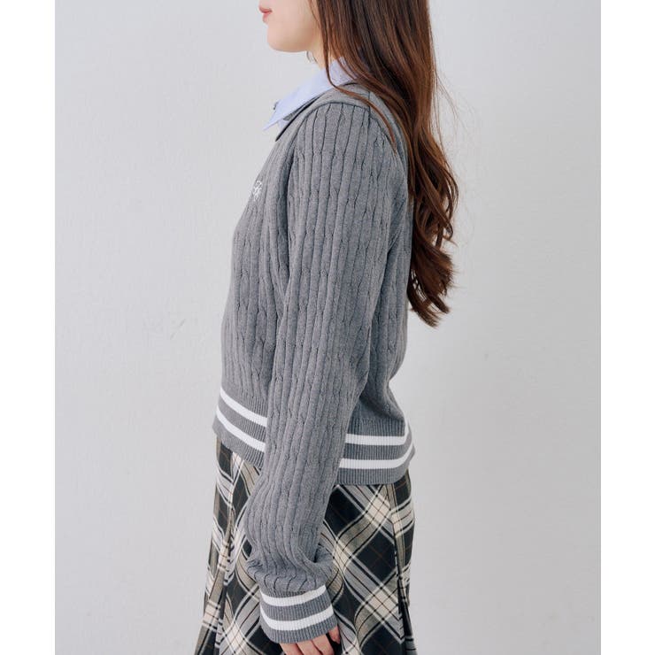 スキッパー布帛ポロニット | RMAF　NICE CLAUP / OLIVE des OLIVE | 詳細画像37 