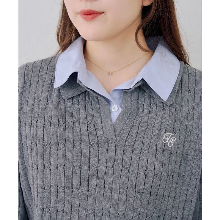 スキッパー布帛ポロニット | RMAF　NICE CLAUP / OLIVE des OLIVE | 詳細画像39 