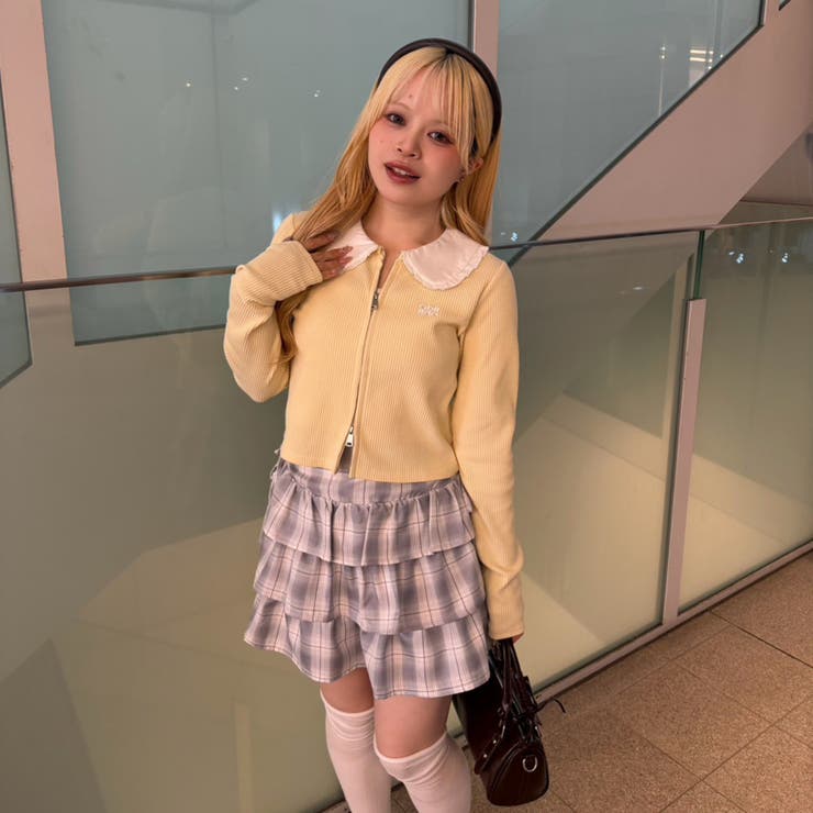 フリル衿ドッキングダブルジップトップス | RMAF　NICE CLAUP / OLIVE des OLIVE | 詳細画像3 