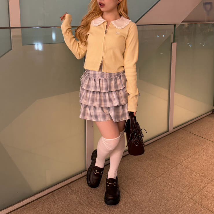 フリル衿ドッキングダブルジップトップス | RMAF　NICE CLAUP / OLIVE des OLIVE | 詳細画像6 