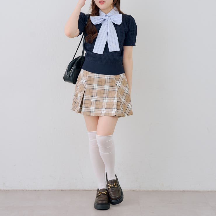 リボンタイケーブル半袖ニット | RMAF　NICE CLAUP / OLIVE des OLIVE | 詳細画像8 