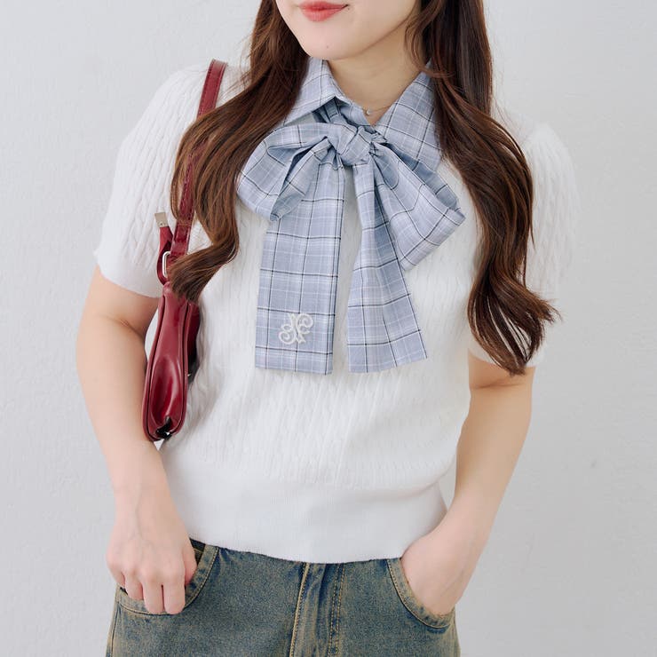 リボンタイケーブル半袖ニット | RMAF　NICE CLAUP / OLIVE des OLIVE | 詳細画像12 