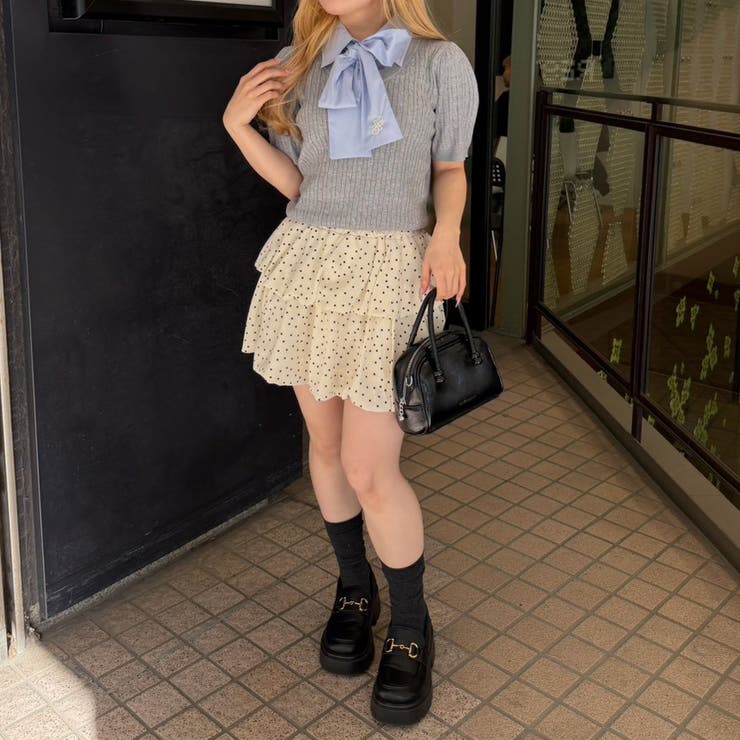 リボンタイケーブル半袖ニット | RMAF　NICE CLAUP / OLIVE des OLIVE | 詳細画像19 