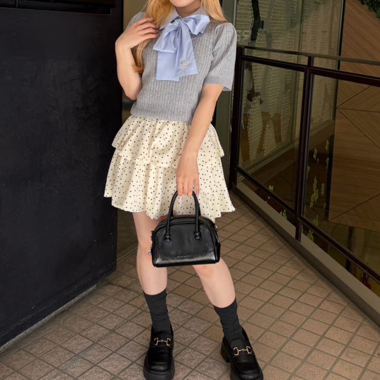 リボンタイケーブル半袖ニット | RMAF　NICE CLAUP / OLIVE des OLIVE | 詳細画像21 