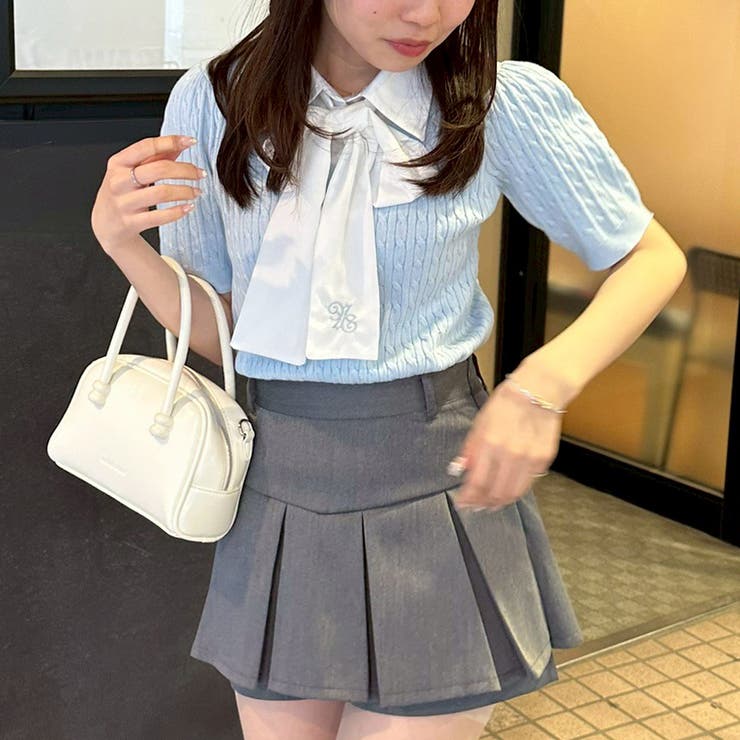 リボンタイケーブル半袖ニット | RMAF　NICE CLAUP / OLIVE des OLIVE | 詳細画像23 