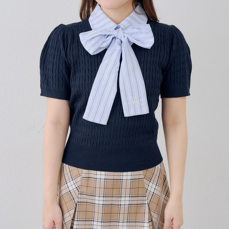 リボンタイケーブル半袖ニット | RMAF　NICE CLAUP / OLIVE des OLIVE | 詳細画像28 