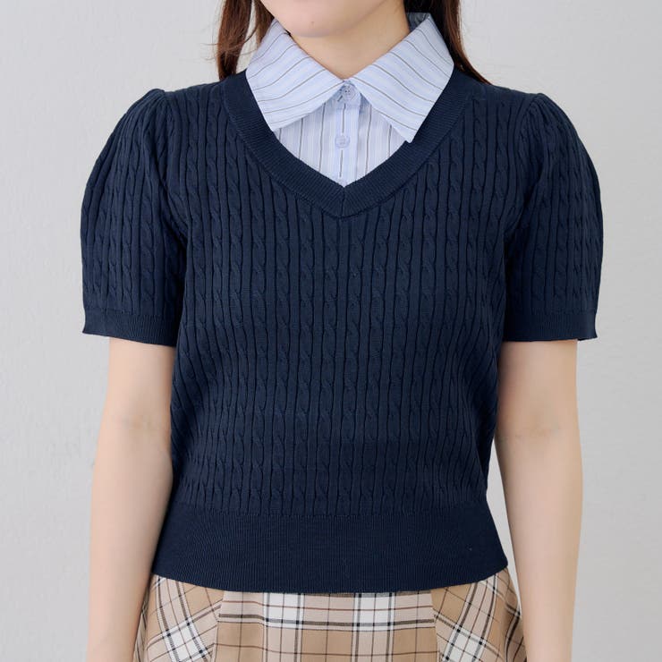 リボンタイケーブル半袖ニット | RMAF　NICE CLAUP / OLIVE des OLIVE | 詳細画像35 