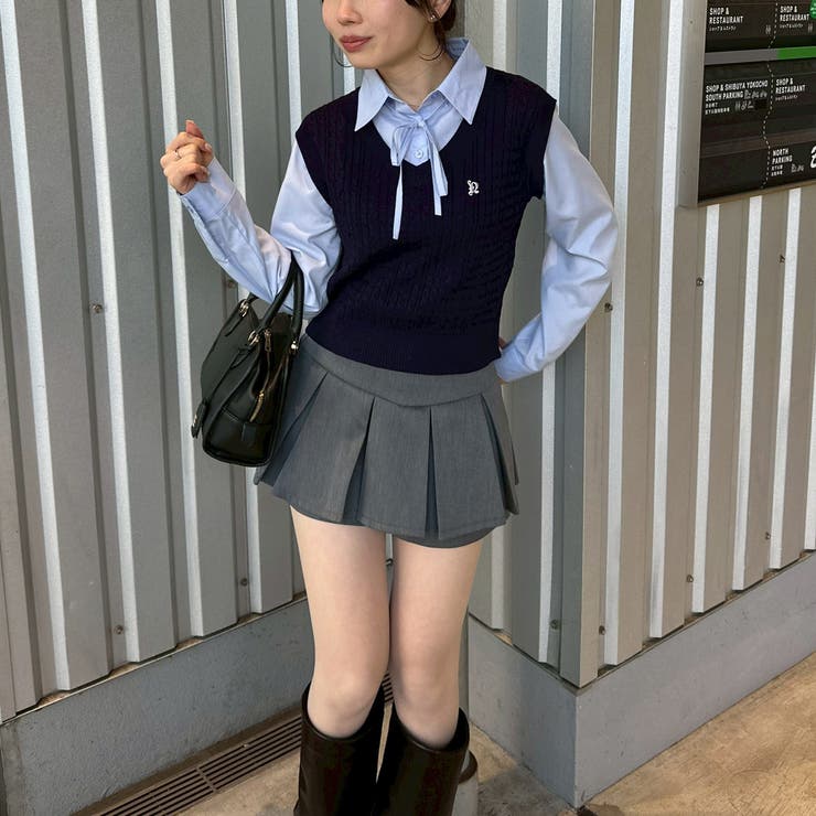 シャツ+ニットベストドッキングプルオーバー | RMAF　NICE CLAUP / OLIVE des OLIVE | 詳細画像9 