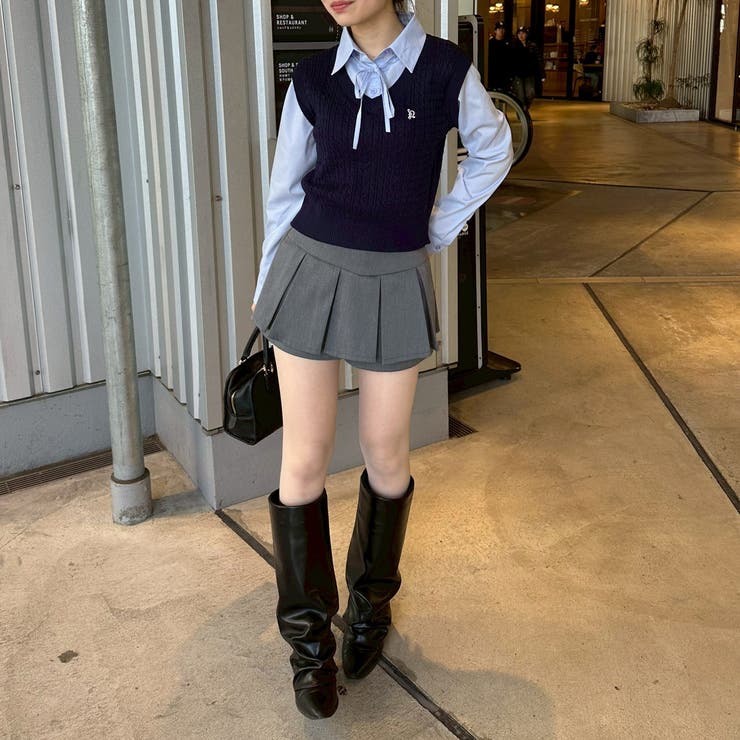 シャツ+ニットベストドッキングプルオーバー | RMAF　NICE CLAUP / OLIVE des OLIVE | 詳細画像11 