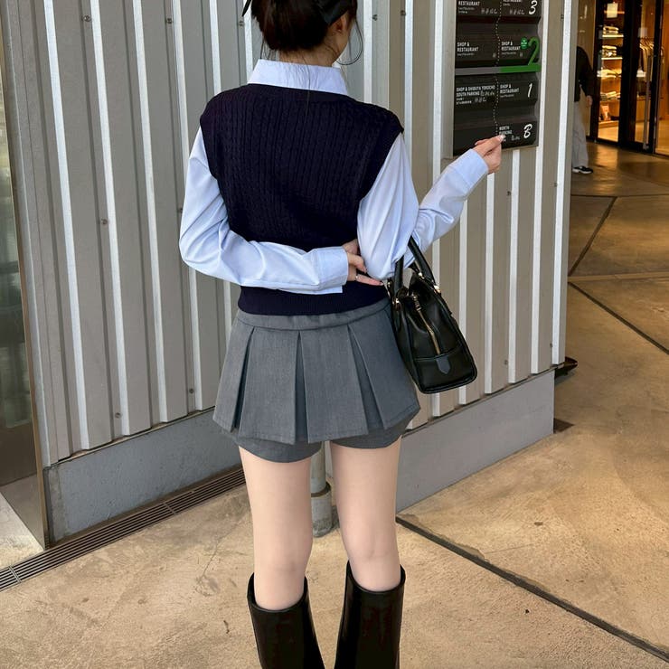 シャツ+ニットベストドッキングプルオーバー | RMAF　NICE CLAUP / OLIVE des OLIVE | 詳細画像14 