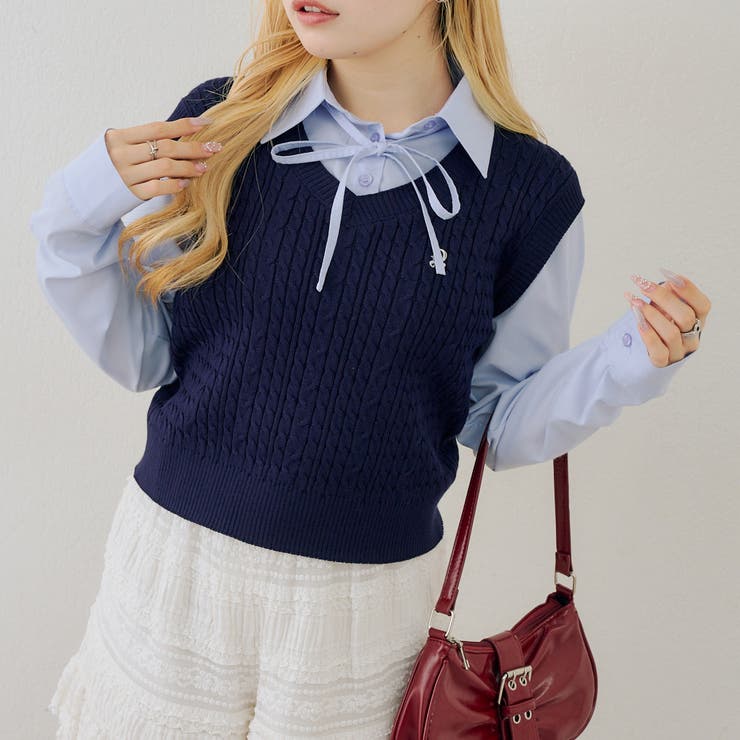 シャツ+ニットベストドッキングプルオーバー | RMAF　NICE CLAUP / OLIVE des OLIVE | 詳細画像45 