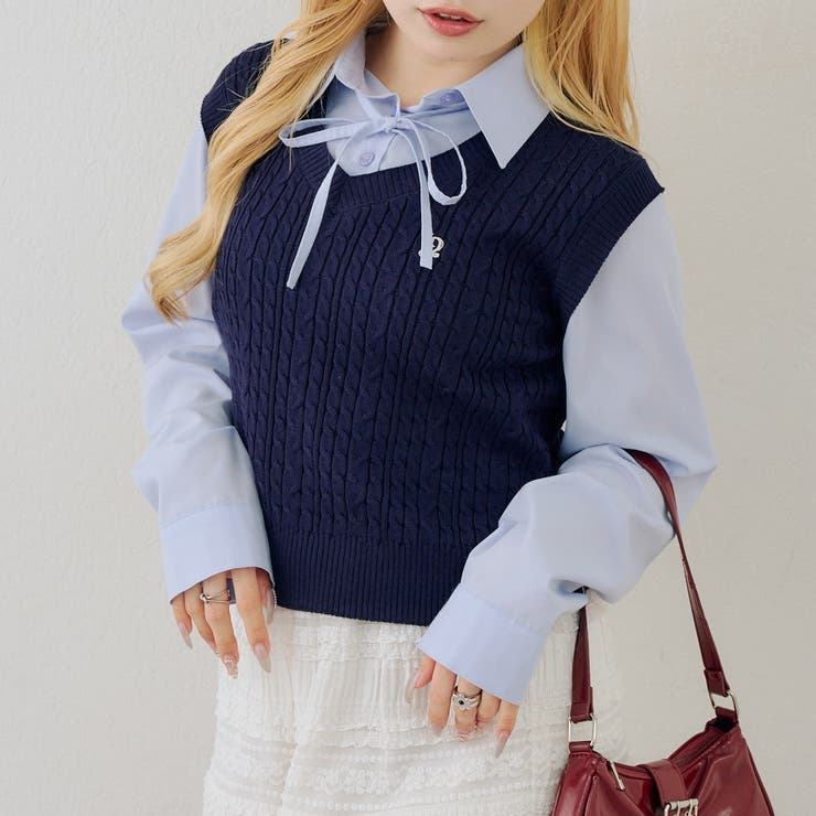 シャツ+ニットベストドッキングプルオーバー | RMAF　NICE CLAUP / OLIVE des OLIVE | 詳細画像46 