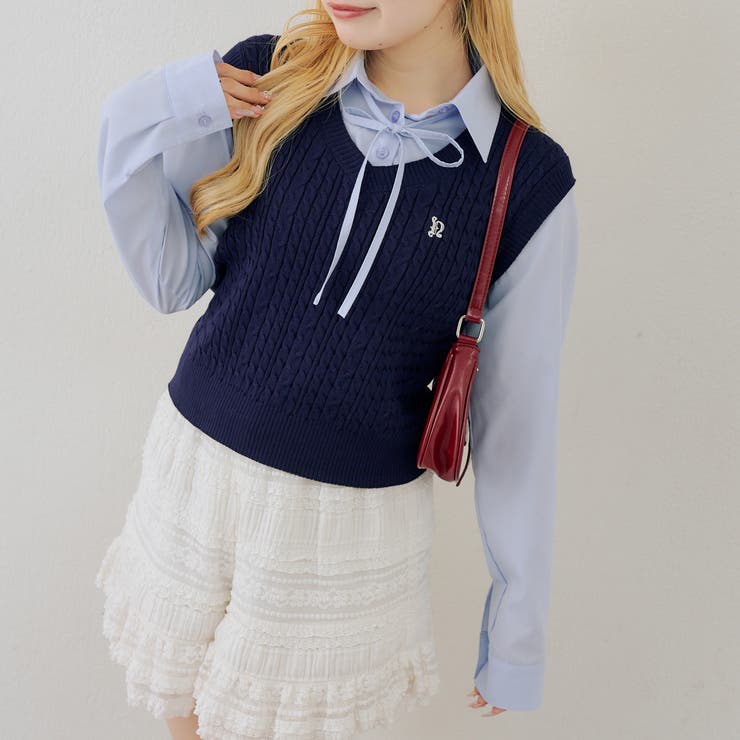 シャツ+ニットベストドッキングプルオーバー | RMAF　NICE CLAUP / OLIVE des OLIVE | 詳細画像47 