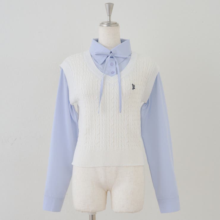 シャツ+ニットベストドッキングプルオーバー | RMAF　NICE CLAUP / OLIVE des OLIVE | 詳細画像53 