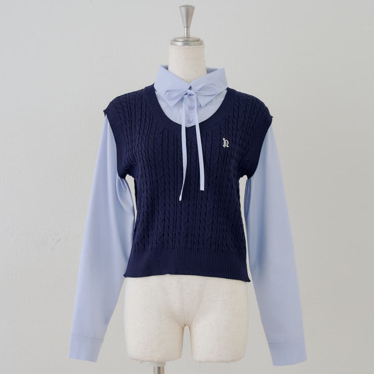 シャツ+ニットベストドッキングプルオーバー | RMAF　NICE CLAUP / OLIVE des OLIVE | 詳細画像56 