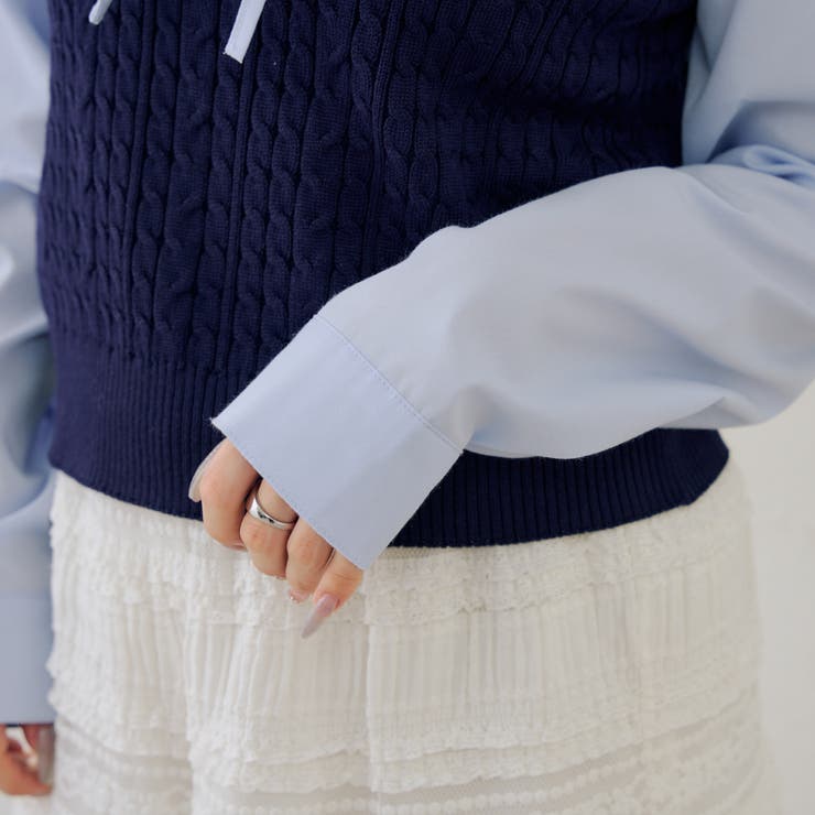 シャツ+ニットベストドッキングプルオーバー | RMAF　NICE CLAUP / OLIVE des OLIVE | 詳細画像62 