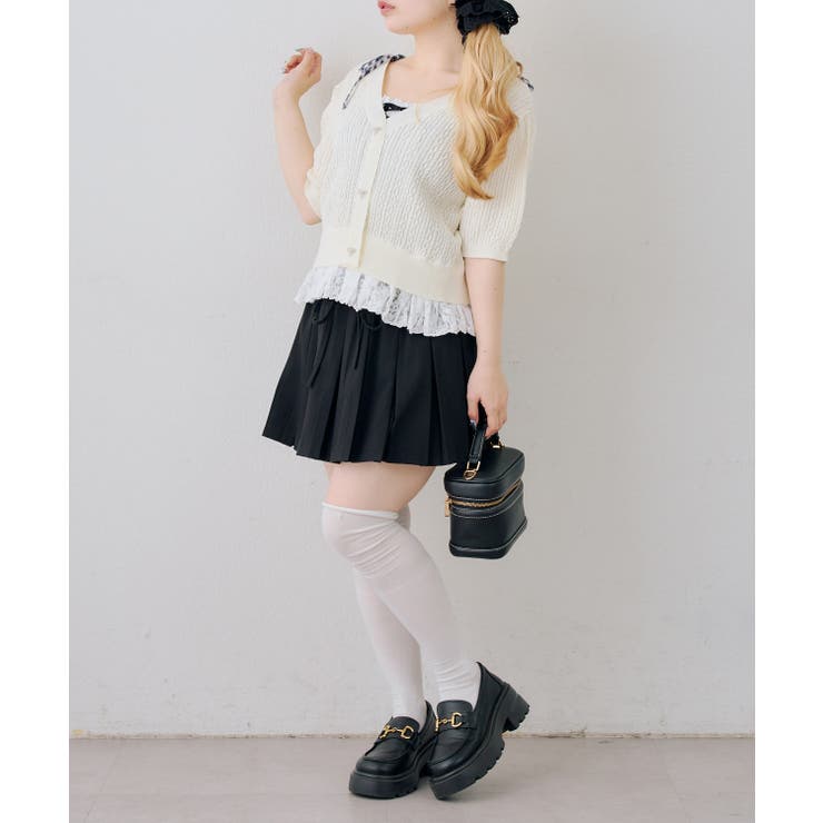 裾レースベビーケーブル半袖ニット | RMAF　NICE CLAUP / OLIVE des OLIVE | 詳細画像14 