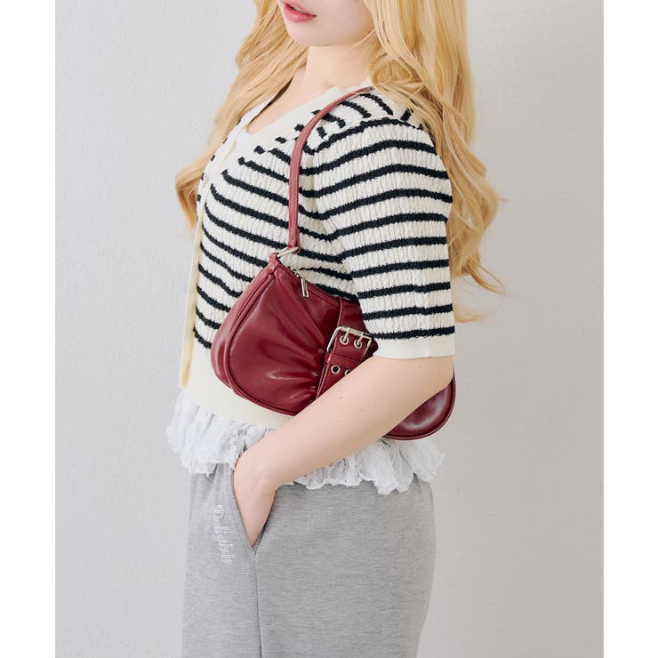 裾レースベビーケーブル半袖ニット | RMAF　NICE CLAUP / OLIVE des OLIVE | 詳細画像18 