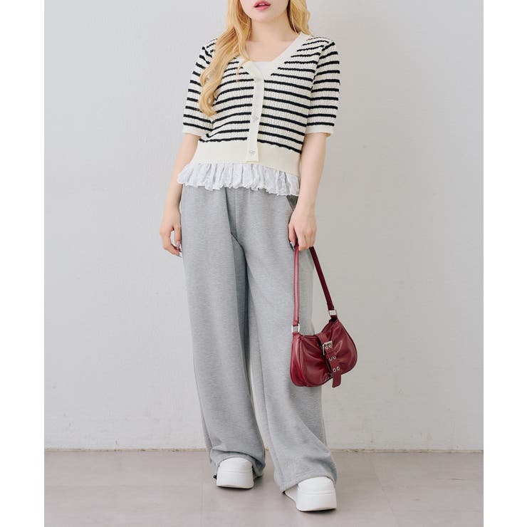 裾レースベビーケーブル半袖ニット | RMAF　NICE CLAUP / OLIVE des OLIVE | 詳細画像20 