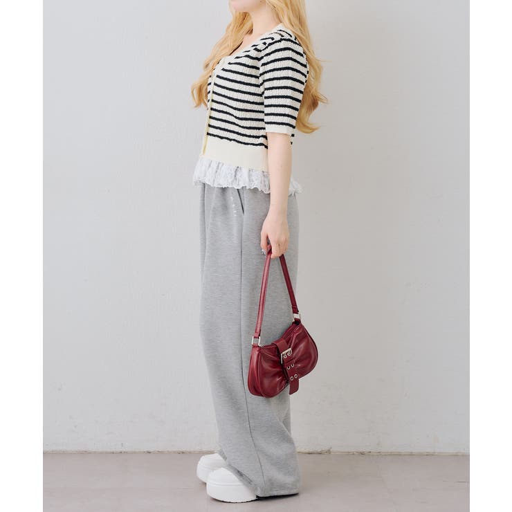 裾レースベビーケーブル半袖ニット | RMAF　NICE CLAUP / OLIVE des OLIVE | 詳細画像22 