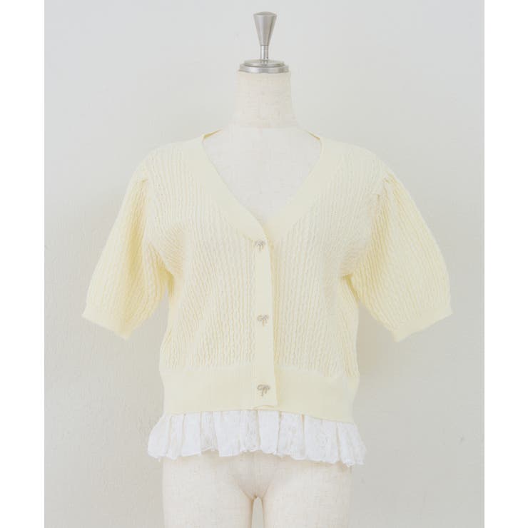 裾レースベビーケーブル半袖ニット | RMAF　NICE CLAUP / OLIVE des OLIVE | 詳細画像33 