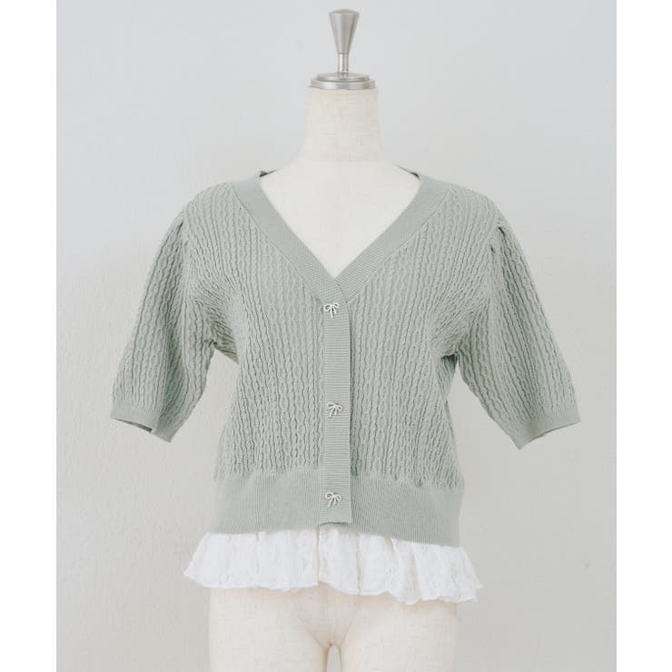 裾レースベビーケーブル半袖ニット | RMAF　NICE CLAUP / OLIVE des OLIVE | 詳細画像34 