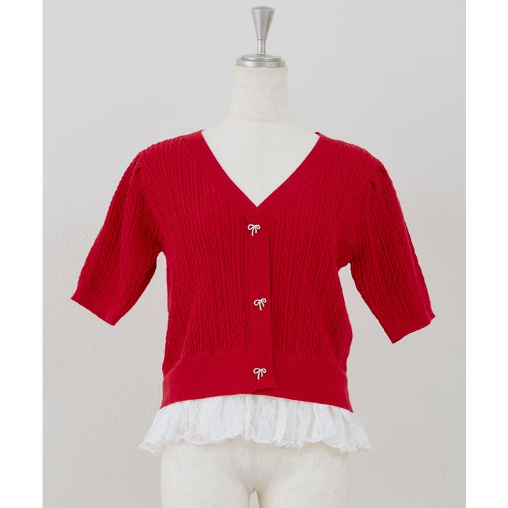 裾レースベビーケーブル半袖ニット | RMAF　NICE CLAUP / OLIVE des OLIVE | 詳細画像35 