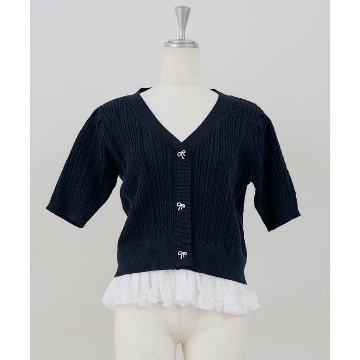 裾レースベビーケーブル半袖ニット | RMAF　NICE CLAUP / OLIVE des OLIVE | 詳細画像36 