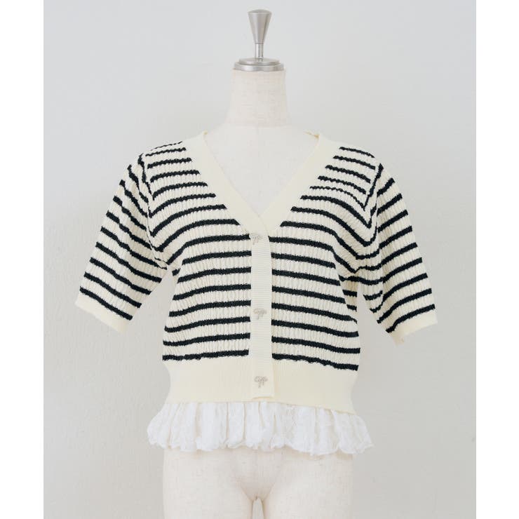 裾レースベビーケーブル半袖ニット | RMAF　NICE CLAUP / OLIVE des OLIVE | 詳細画像37 